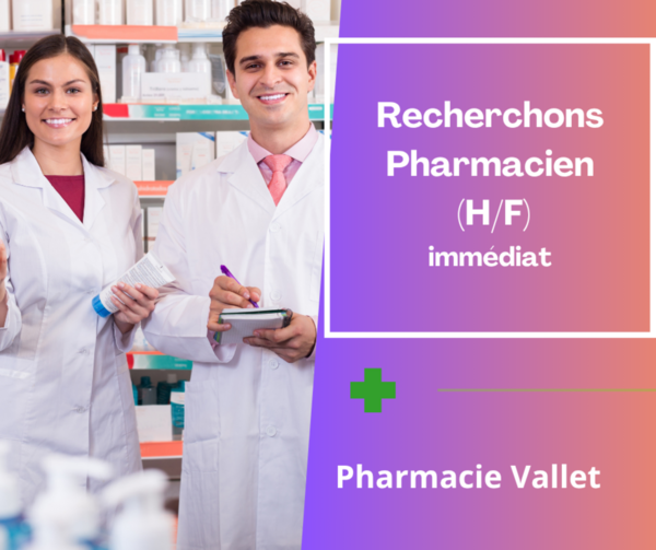 Recherche pharmacien H F maintenant